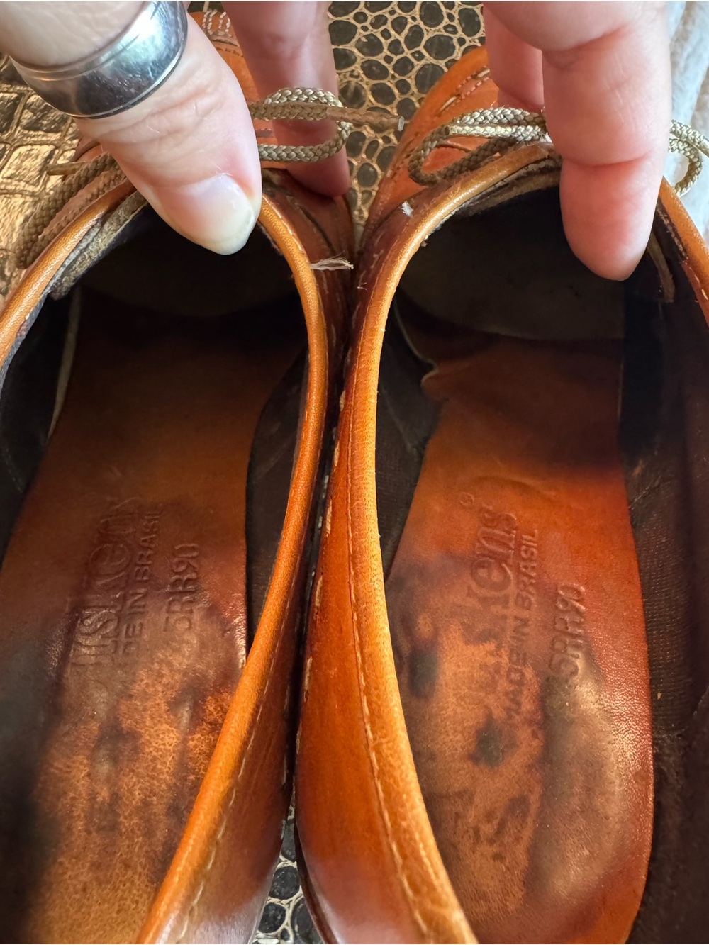 Vintage Buskens Women’s Brown Leather Lace-Up Heeled Oxfords - Picture 10 of 10